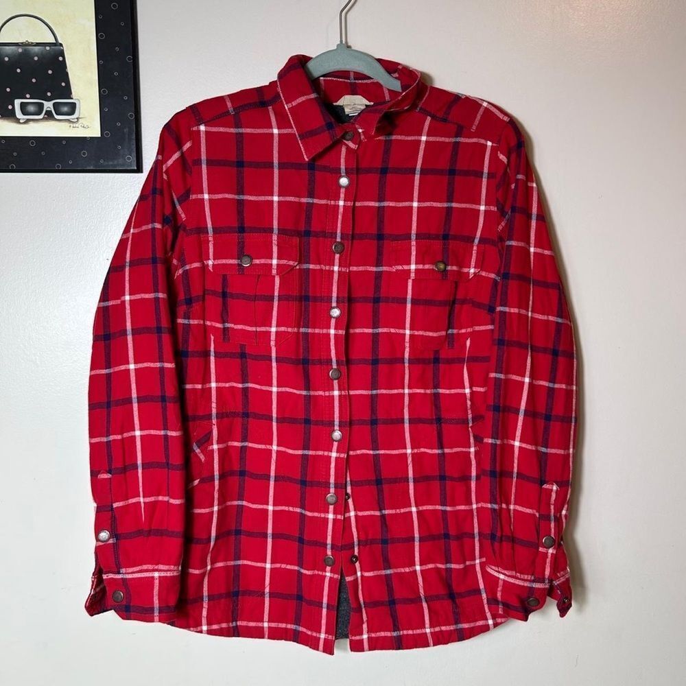 Duluth Trading Co Red Plaid flannel shirt